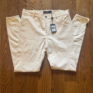 NWT Polo by Ralph Lauren Women's Cream Equestrian Soft Pants Size 4